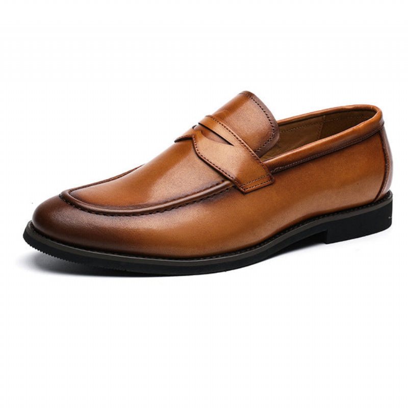 Formell Sko Herre Bryllup Loafer - Brun