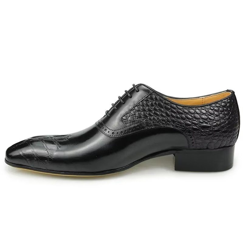 Formelle Herre Sko Deluxe Leather Overdådig Brogue Nuptial Oxford - Svart