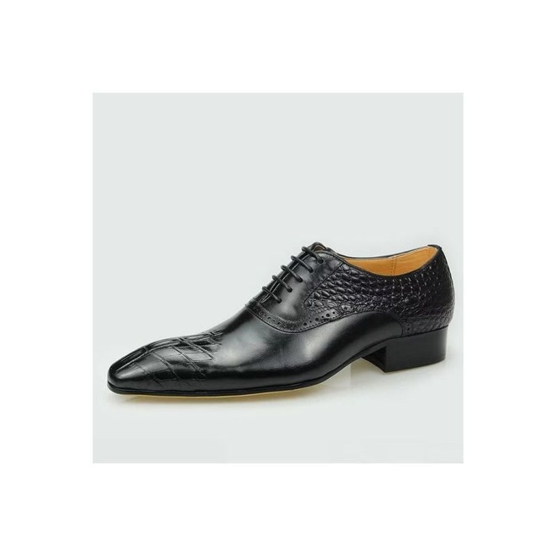 Formelle Herre Sko Deluxe Leather Overdådig Brogue Nuptial Oxford - Svart