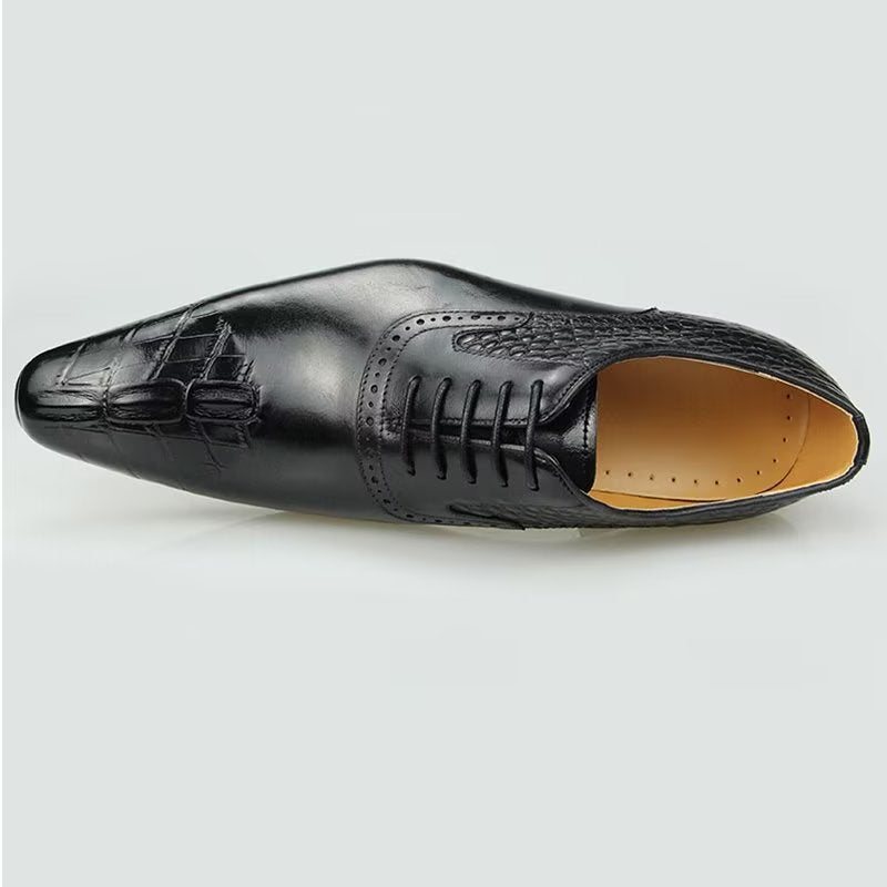 Formelle Herre Sko Deluxe Leather Overdådig Brogue Nuptial Oxford - Svart