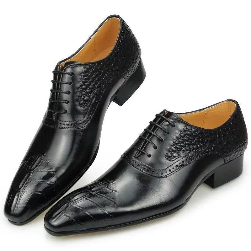 Formelle Herre Sko Deluxe Leather Overdådig Brogue Nuptial Oxford - Svart