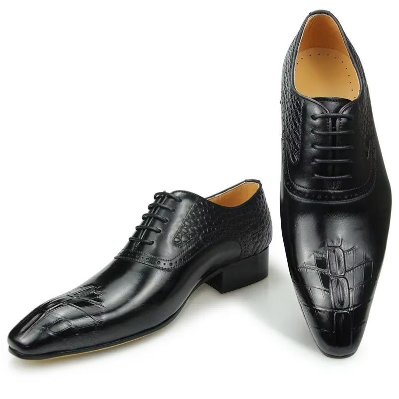 Formelle Herre Sko Deluxe Leather Overdådig Brogue Nuptial Oxford - Svart