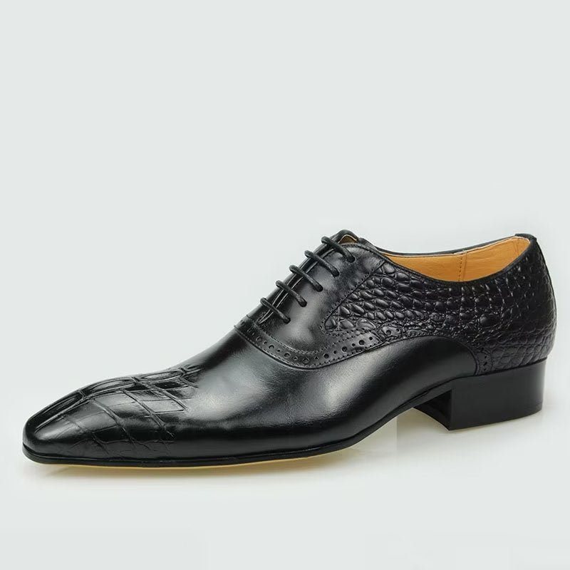 Formelle Herre Sko Deluxe Leather Overdådig Brogue Nuptial Oxford - Svart