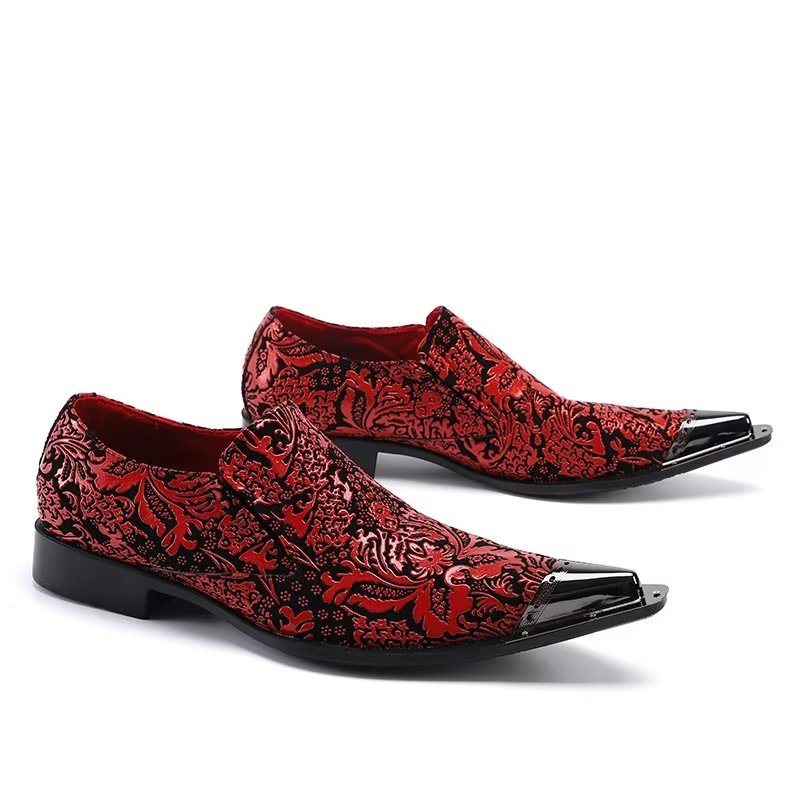 Formelle Herre Sko Eksotiske Luksus Slip-on Skinn Elegance Dress - Rød