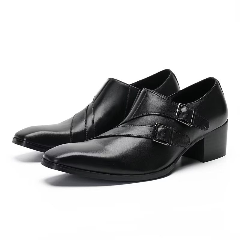 Formelle Herre Sko Eksotiske Monkstrap Dress - Svart