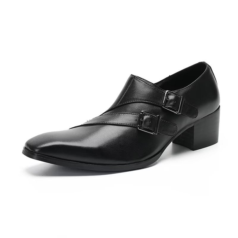 Formelle Herre Sko Eksotiske Monkstrap Dress - Svart