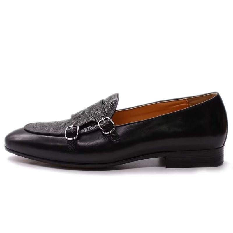 Formelle Herre Sko Eksotiske Monkstrap Dress - Svart