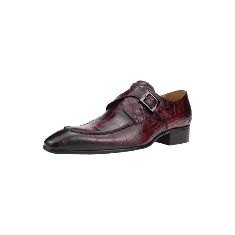 Formelle Herre Sko Ekte Skinn Luksus Elegant Brogue Bryllup Oxford - Rød