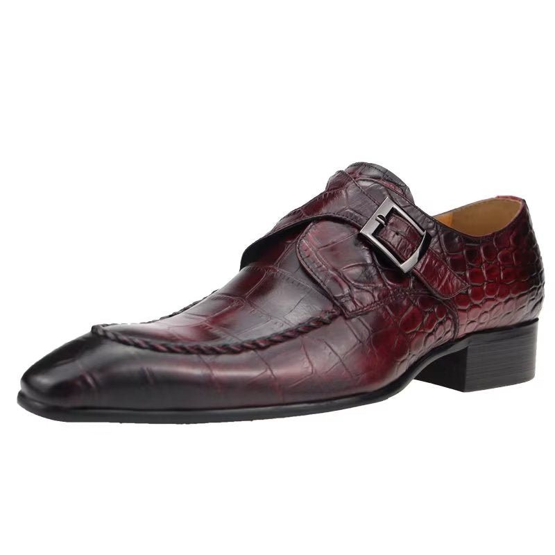 Formelle Herre Sko Ekte Skinn Luksus Elegant Brogue Bryllup Oxford - Rød