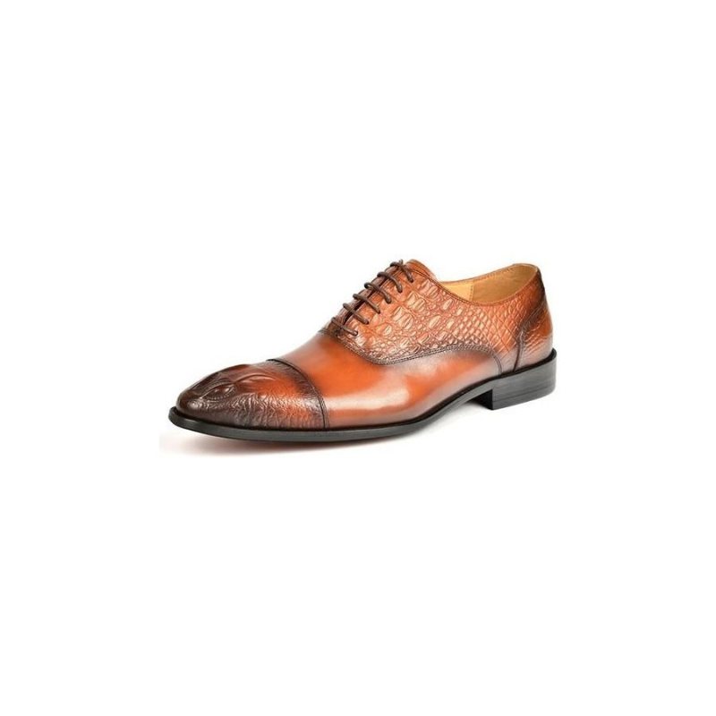 Formelle Herre Sko Elegance Crocodile Texture Oxford Dress Shoes