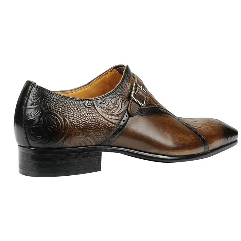 Formelle Herre Sko Elegante Ekte Skinn Bryllup Brogue - Kaffe