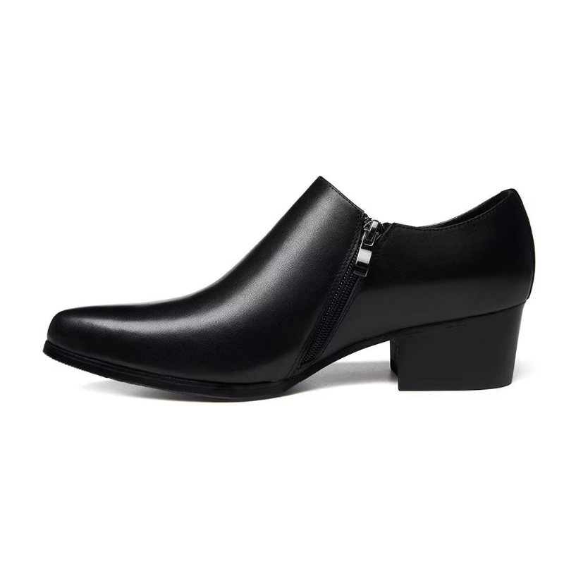 Formelle Herre Sko Elegante Spisse Tå Slip-on Kjole - Svart