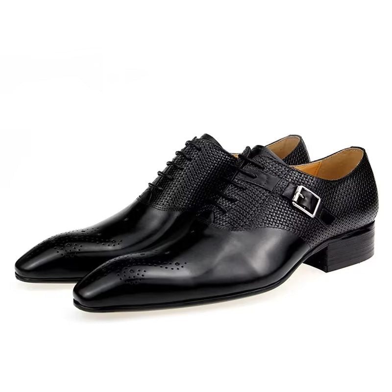 Formelle Herre Sko Elegante Tilpassede Brogue Skinn Bryllup - Sort