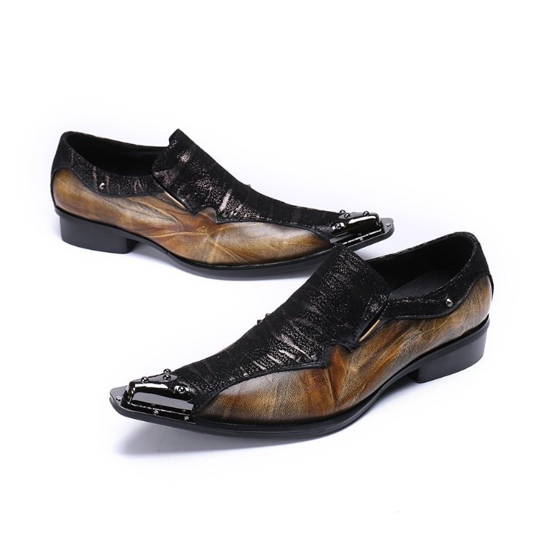 Formelle Herre Sko Eleganza Exotic Dress Loafers - Kaffe