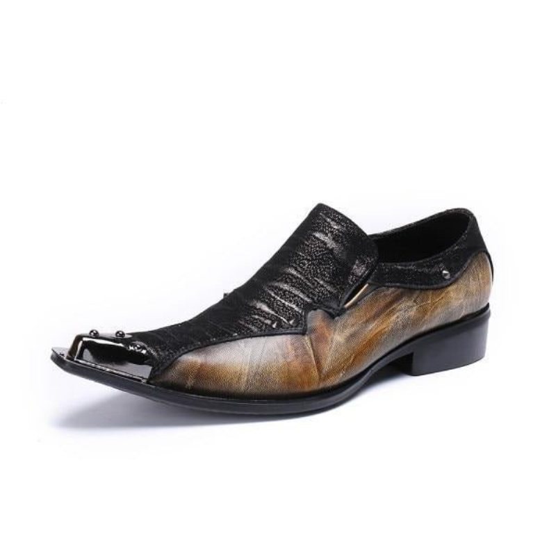 Formelle Herre Sko Eleganza Exotic Dress Loafers - Kaffe