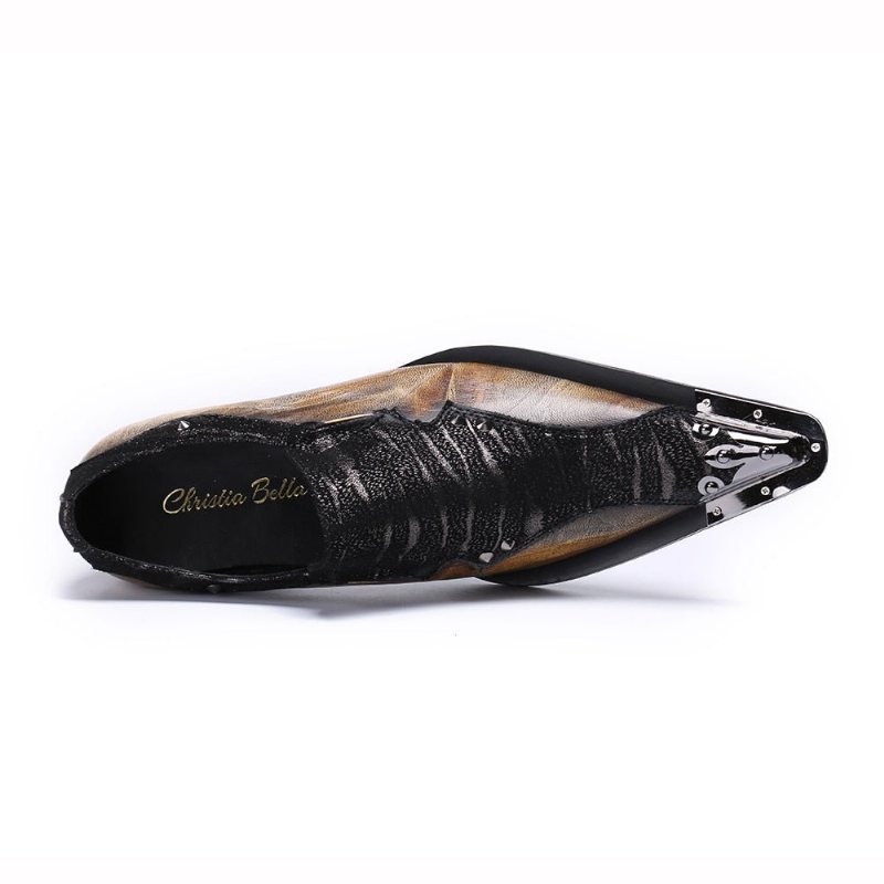 Formelle Herre Sko Eleganza Exotic Dress Loafers - Kaffe