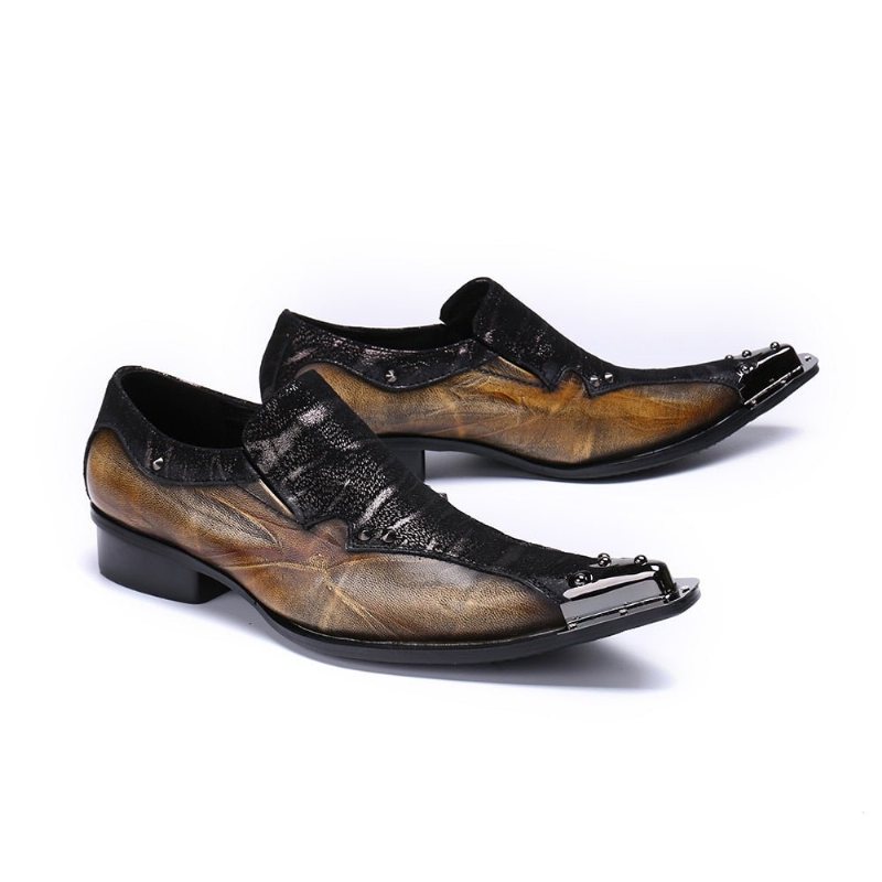 Formelle Herre Sko Eleganza Exotic Dress Loafers - Kaffe