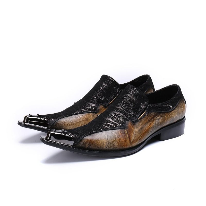 Formelle Herre Sko Eleganza Exotic Dress Loafers - Kaffe