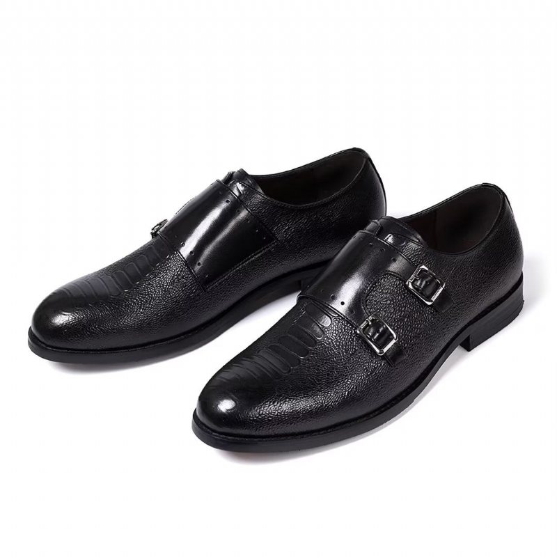 Formelle Herre Sko Executive Style Slip-on Skinnsko - Svart