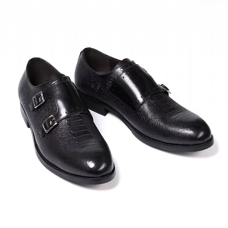 Formelle Herre Sko Executive Style Slip-on Skinnsko - Svart