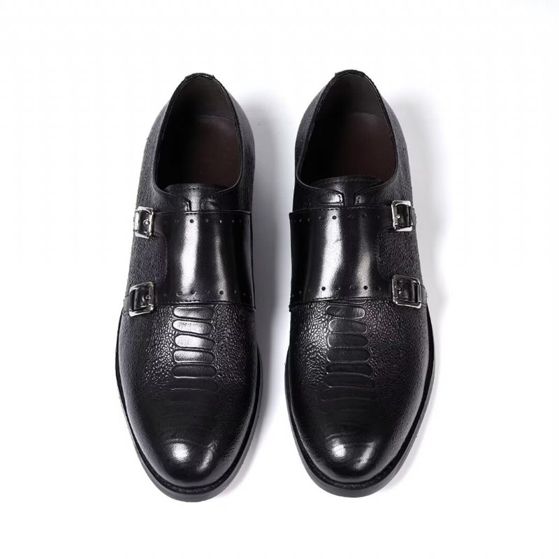 Formelle Herre Sko Executive Style Slip-on Skinnsko - Svart