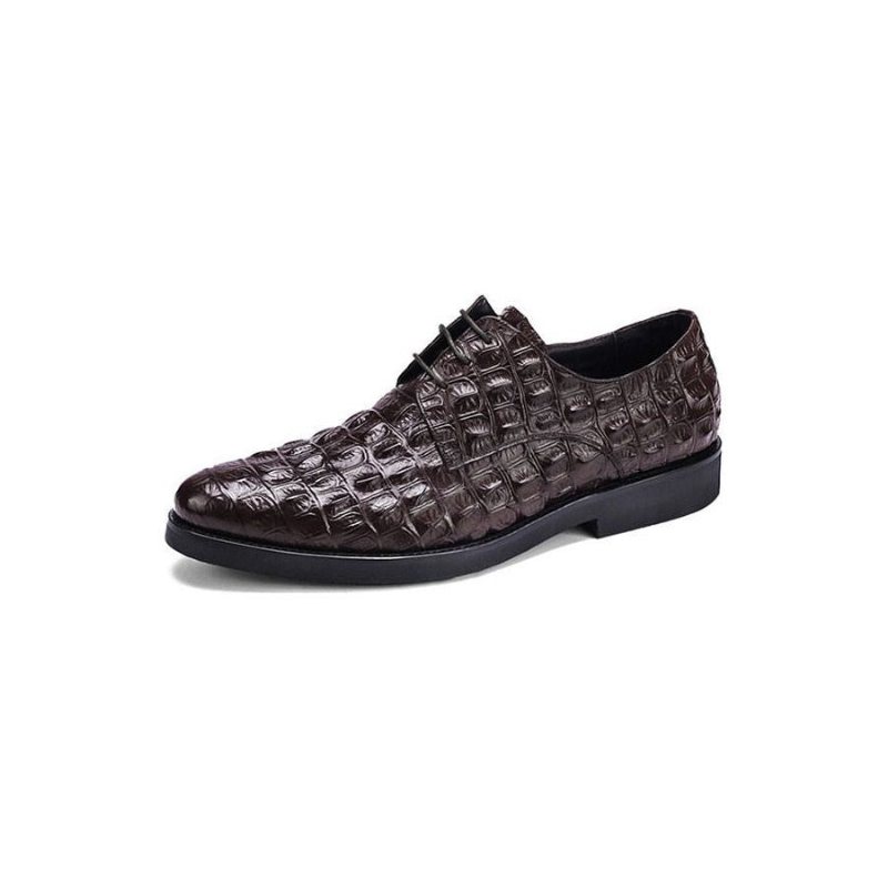 Formelle Herre Sko Luksus Preget Skinn Oxford Brogues - Kaffe