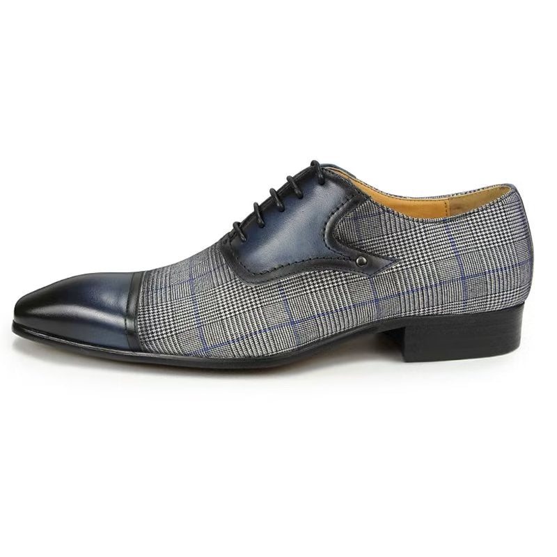 Formelle Herre Sko Luksus Skinn Elegant Brogue Bryllup Oxford - Blå