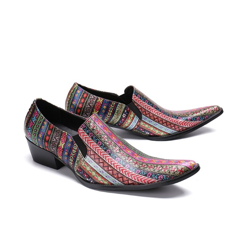 Formelle Herre Sko Med Spisse Tå Slip-on Oxford - Eksotisk