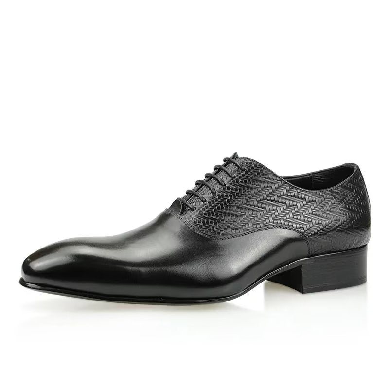 Formelle Herre Sko Modish Brogue Nuptial Oxford Skinnsko - Svart