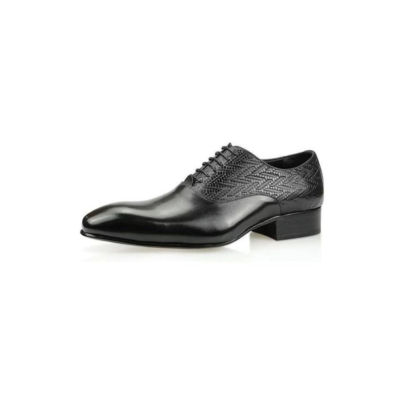 Formelle Herre Sko Modish Brogue Nuptial Oxford Skinnsko - Svart