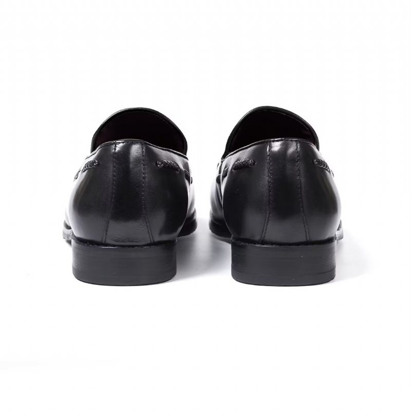 Formelle Herre Sko Sofistikert Allure Skinn Slip-ons - Svart