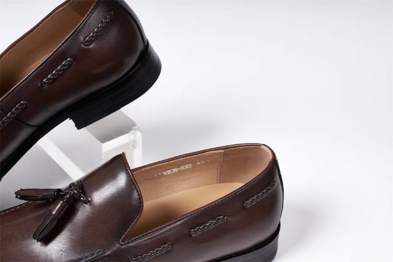 Formelle Herre Sko Sofistikert Allure Skinn Slip-ons - Brun