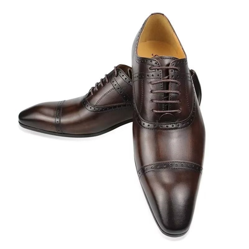 Formelle Herresko Deluxe Oxford Lavishnuptial Brogues - Kaffe