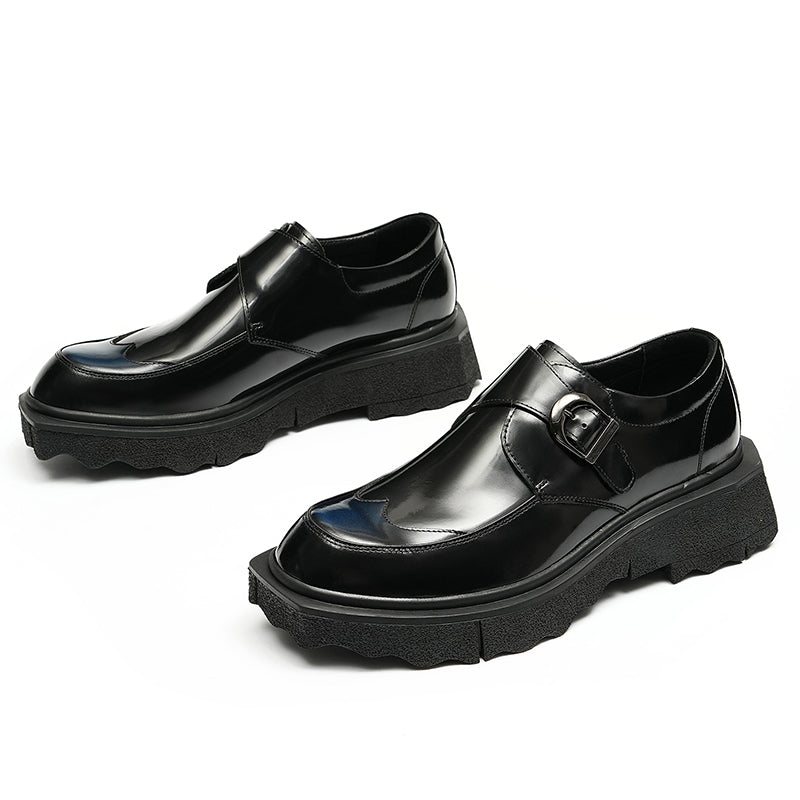 Formelle Herresko Eksotiske Skinn-slip-on Designer Bryllupsbrogues - Svart