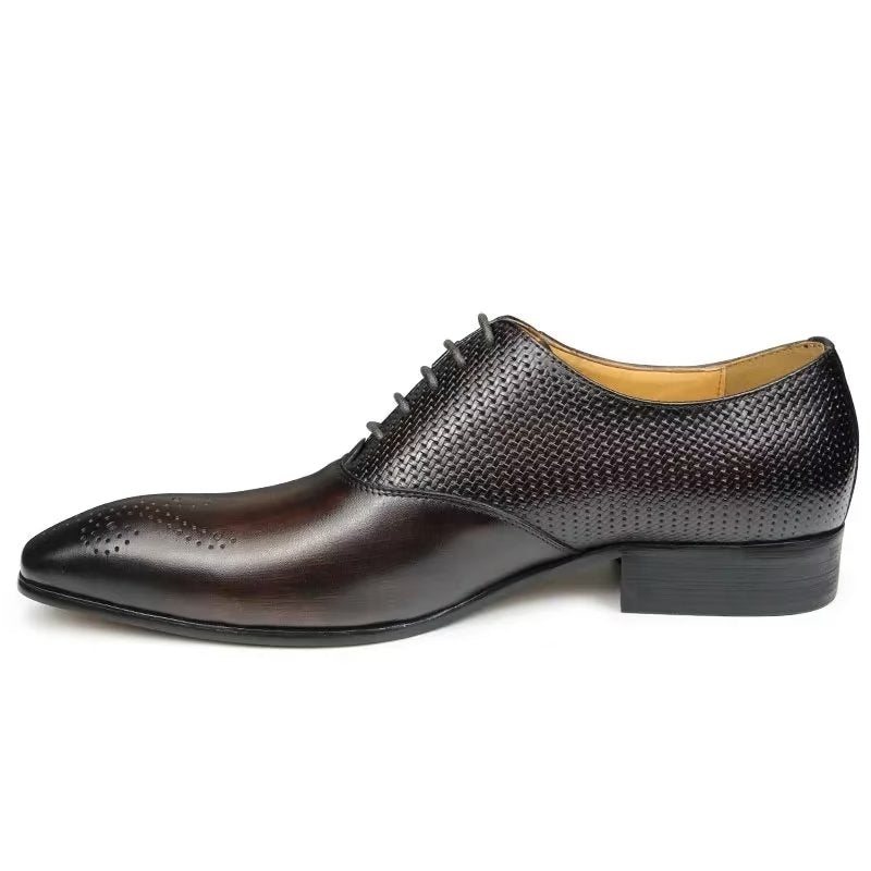 Formelle Herresko Ekte Skinn Elegante Bryllup Brogue Sko