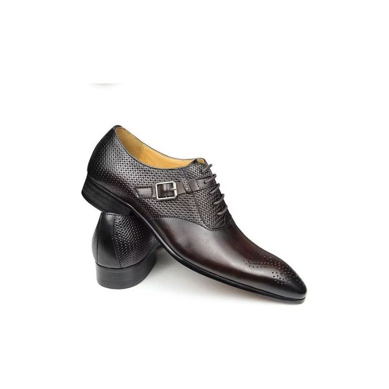 Formelle Herresko Ekte Skinn Elegante Bryllup Brogue Sko - Kaffe