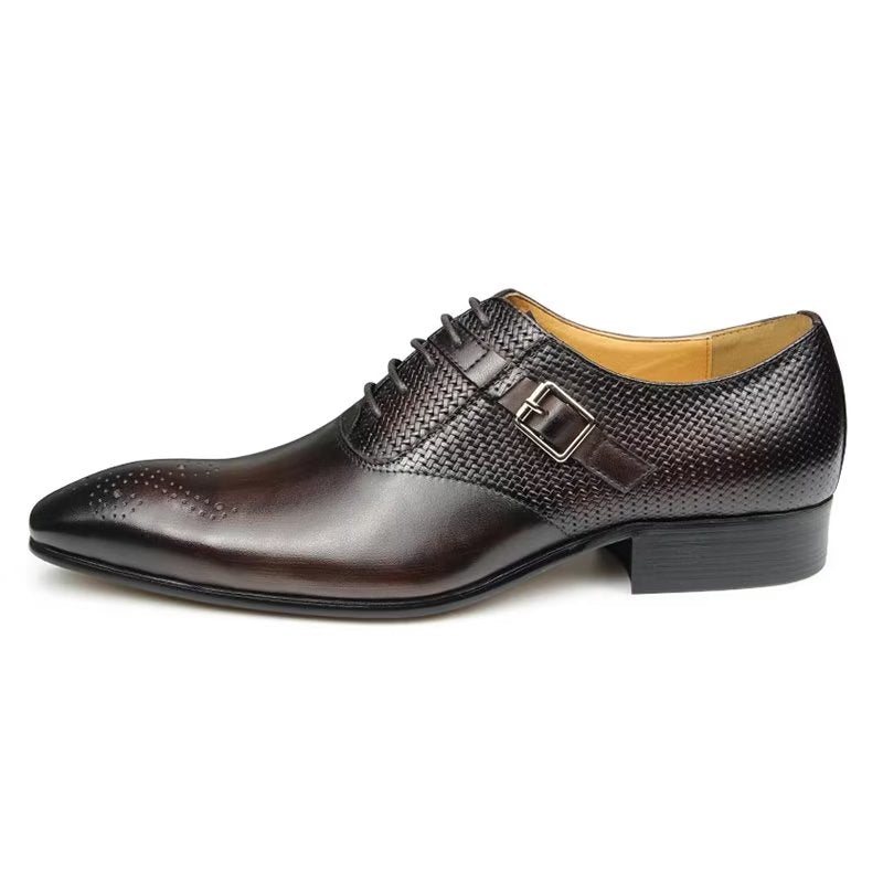 Formelle Herresko Ekte Skinn Elegante Bryllup Brogue Sko - Kaffe