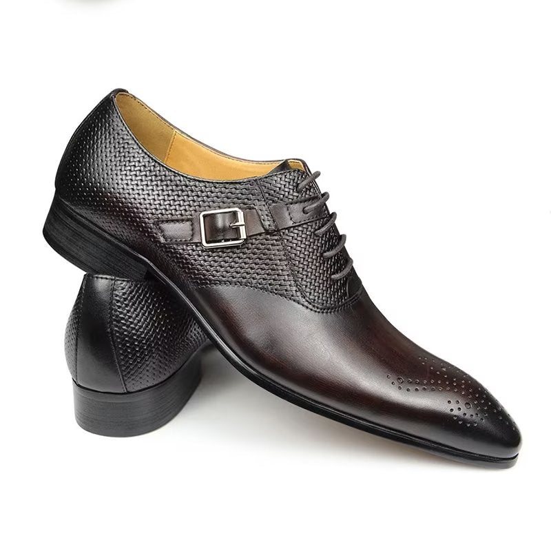 Formelle Herresko Ekte Skinn Elegante Bryllup Brogue Sko - Kaffe