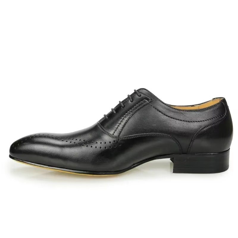 Formelle Herresko Ekte Skinn Elegante Bryllupsbrogues - Svart