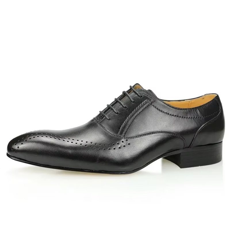 Formelle Herresko Ekte Skinn Elegante Bryllupsbrogues - Svart