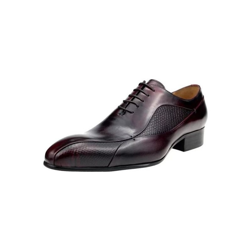 Formelle Herresko Elegante Brogue Nuptial Oxford-skinnsko - Rød