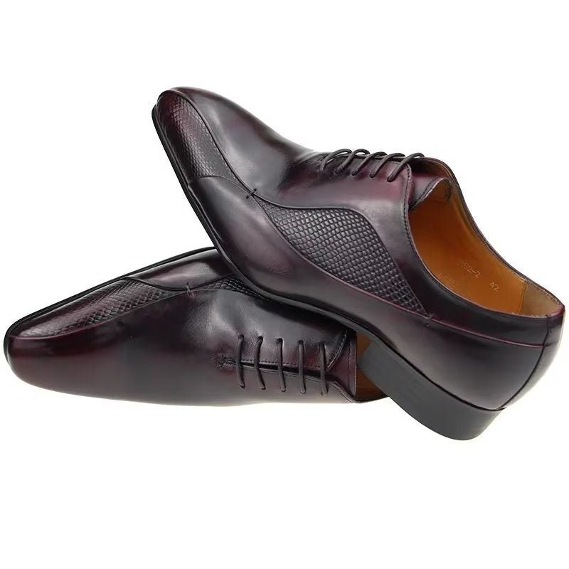 Formelle Herresko Elegante Brogue Nuptial Oxford-skinnsko - Rød