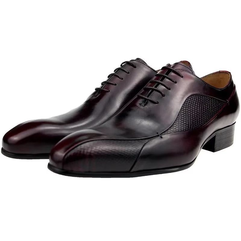 Formelle Herresko Elegante Brogue Nuptial Oxford-skinnsko - Rød