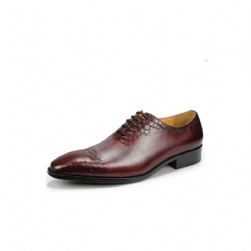 Formelle Herresko Elegante Brogue Skinnbryllupsko