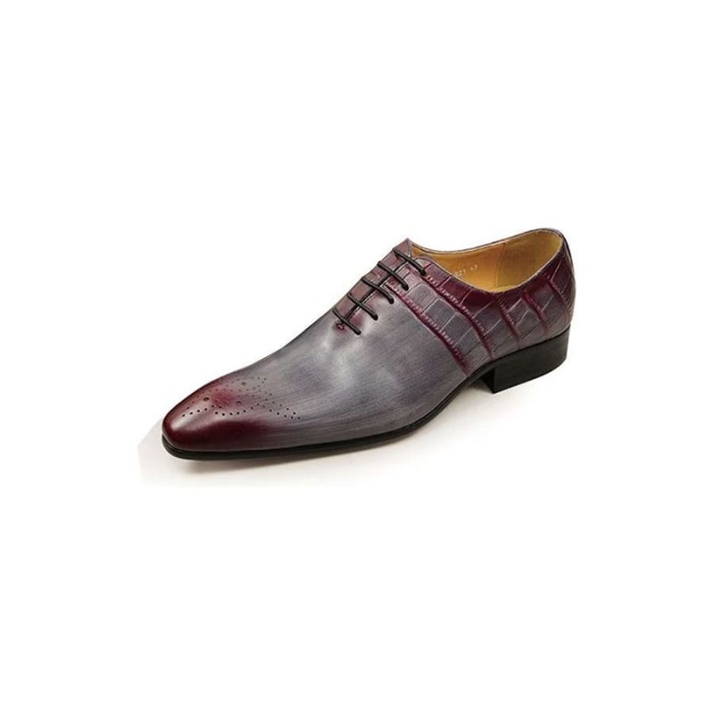 Formelle Herresko Elegante Brogue Skinnbryllupsko - Rød