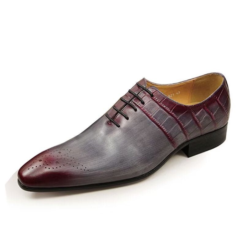 Formelle Herresko Elegante Brogue Skinnbryllupsko - Rød