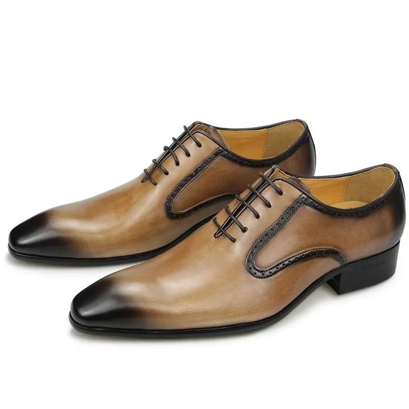 Formelle Herresko Elegante Ekte Skinn Brogue-bryllupsko