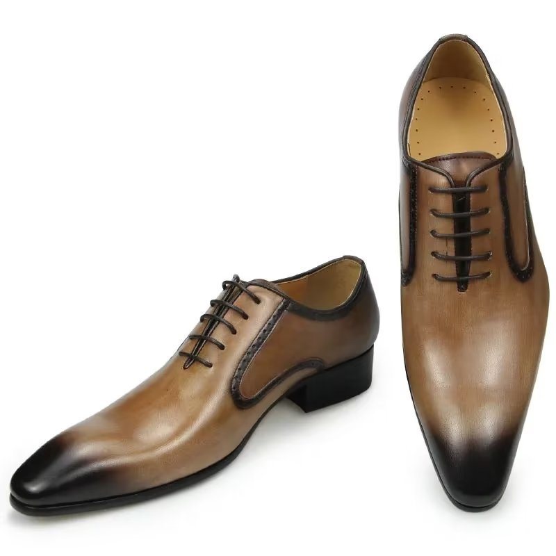 Formelle Herresko Elegante Ekte Skinn Brogue-bryllupsko - Brun