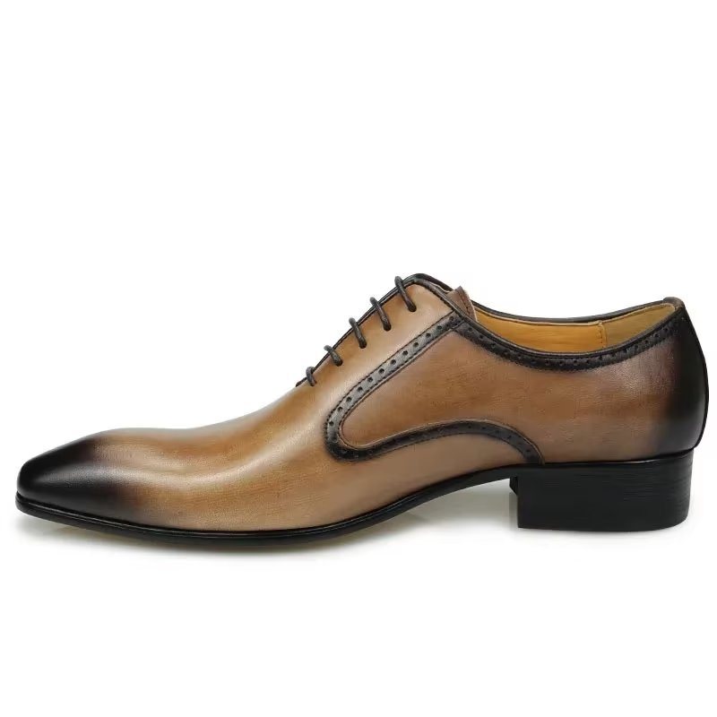 Formelle Herresko Elegante Ekte Skinn Brogue-bryllupsko - Brun