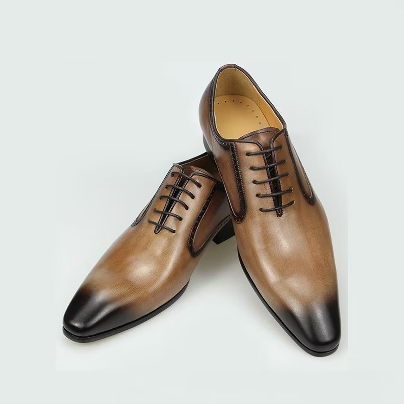 Formelle Herresko Elegante Ekte Skinn Brogue-bryllupsko - Brun